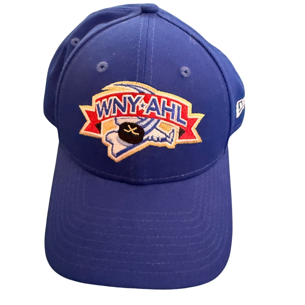 New Era 9FORTY WNY AHL Hockey Blue Adjustable Hat OSFM Buffalo American League